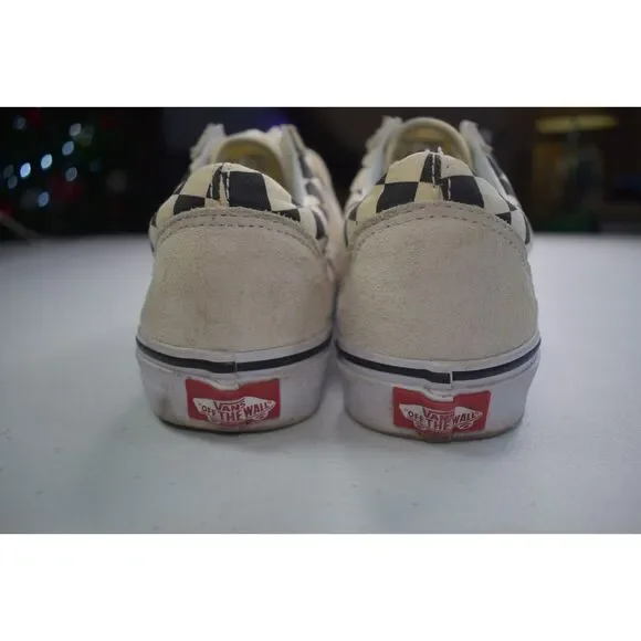 Vans Old Skool White Checkered Sneakers Womens Size 7.5 - Picture 4 of 11